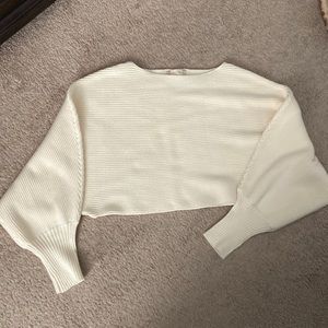 Cropped batwing sweater